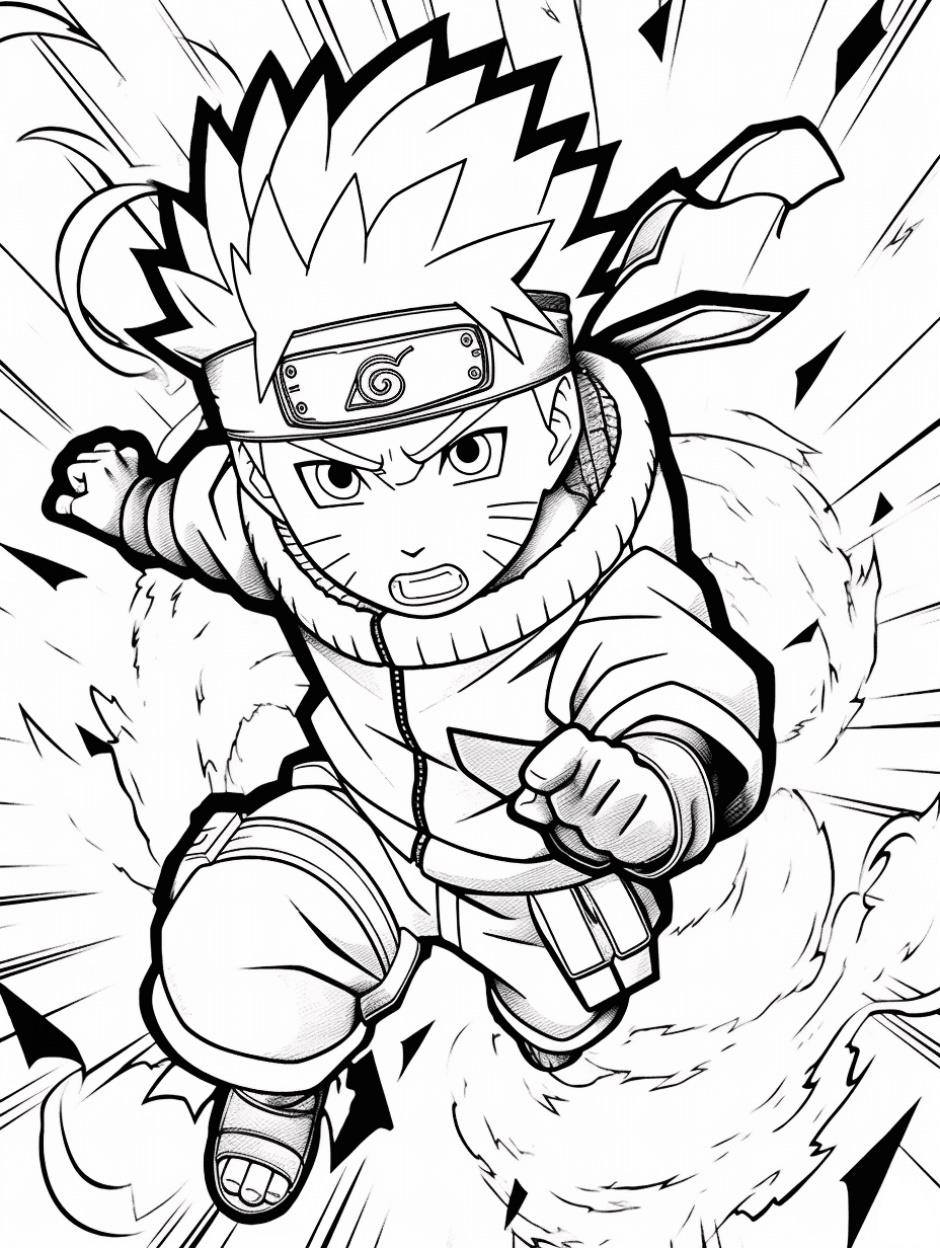 Büyük Naruto Boyama Sayfası