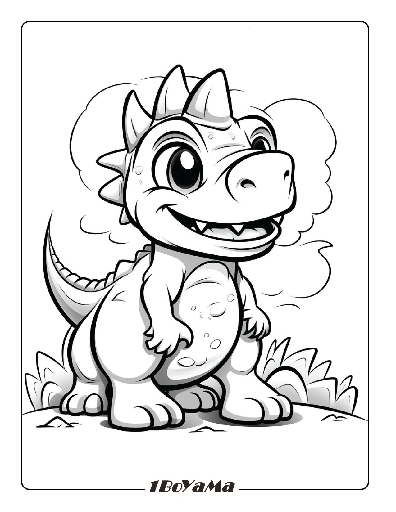 Büyük gözlü Dino Boyama Resmi