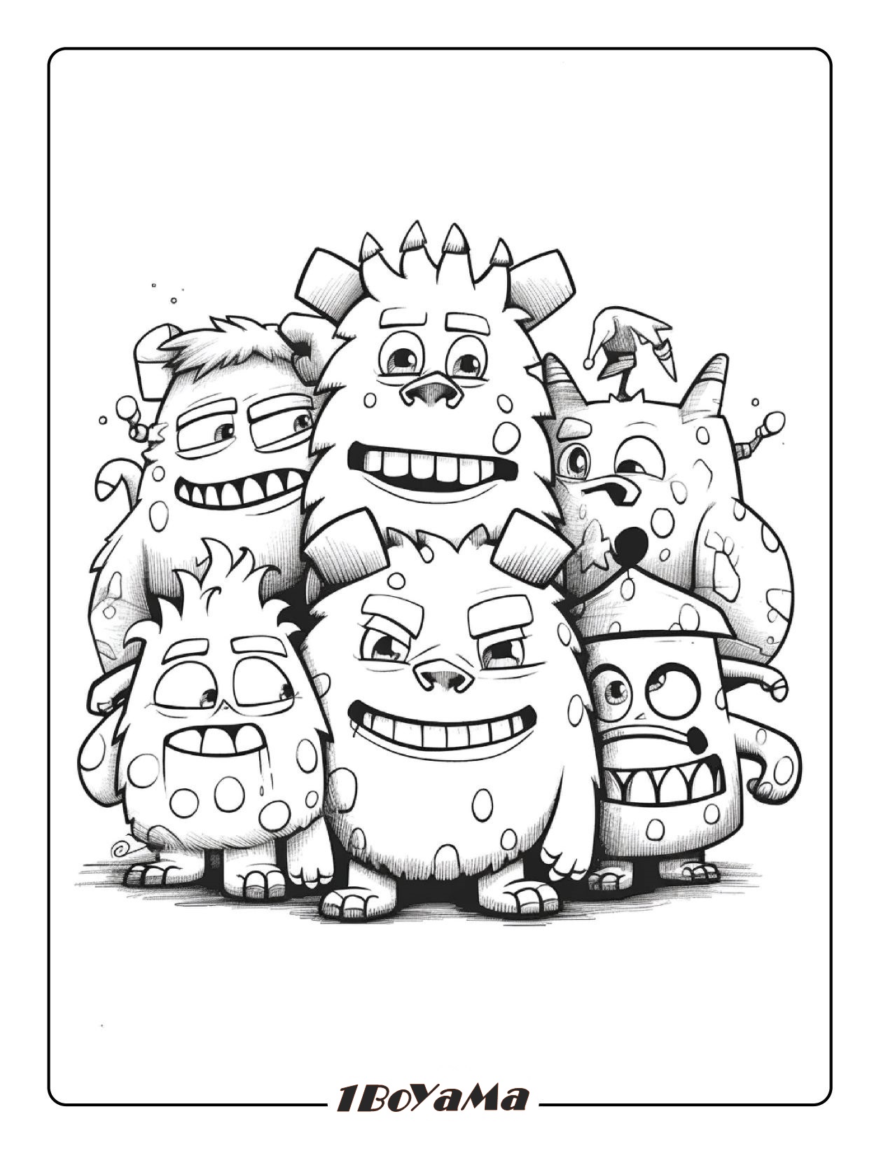 Monster: Canavar Boyama Sayfaları. 23 Adet Korkunç Canavar