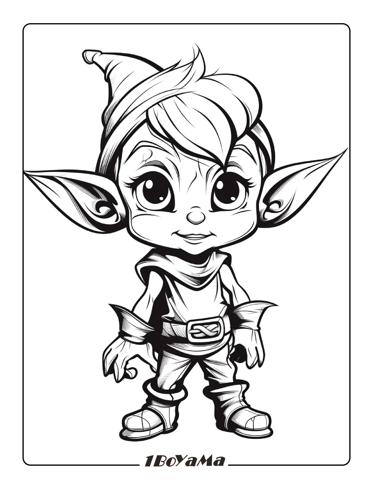 Yepyeni Elf Boyama Sayfası