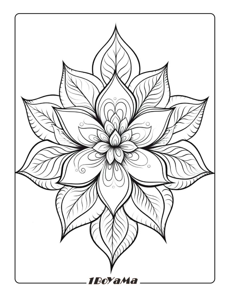 Harika Mandala Motifleri Boyama Sayfası