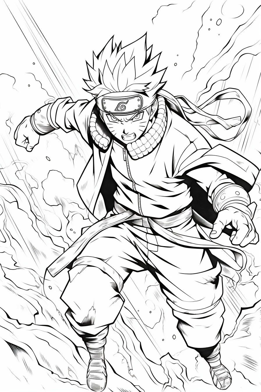 Öfkeli Naruto Boyama Resmi