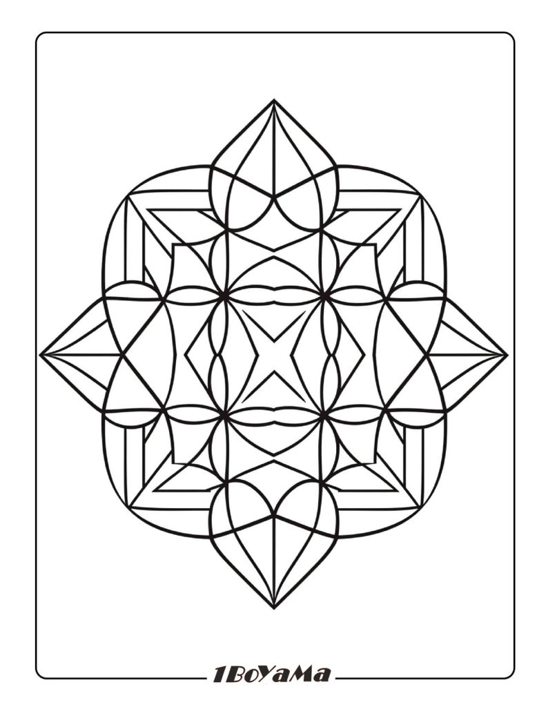 Mandala Motifleri Boyama Resmi Yazdır ve indir