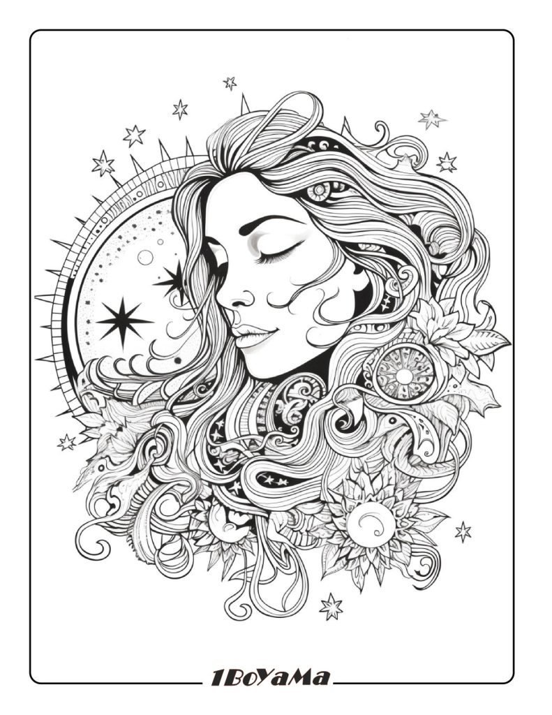 Mandala Boyama Sayfası Zor