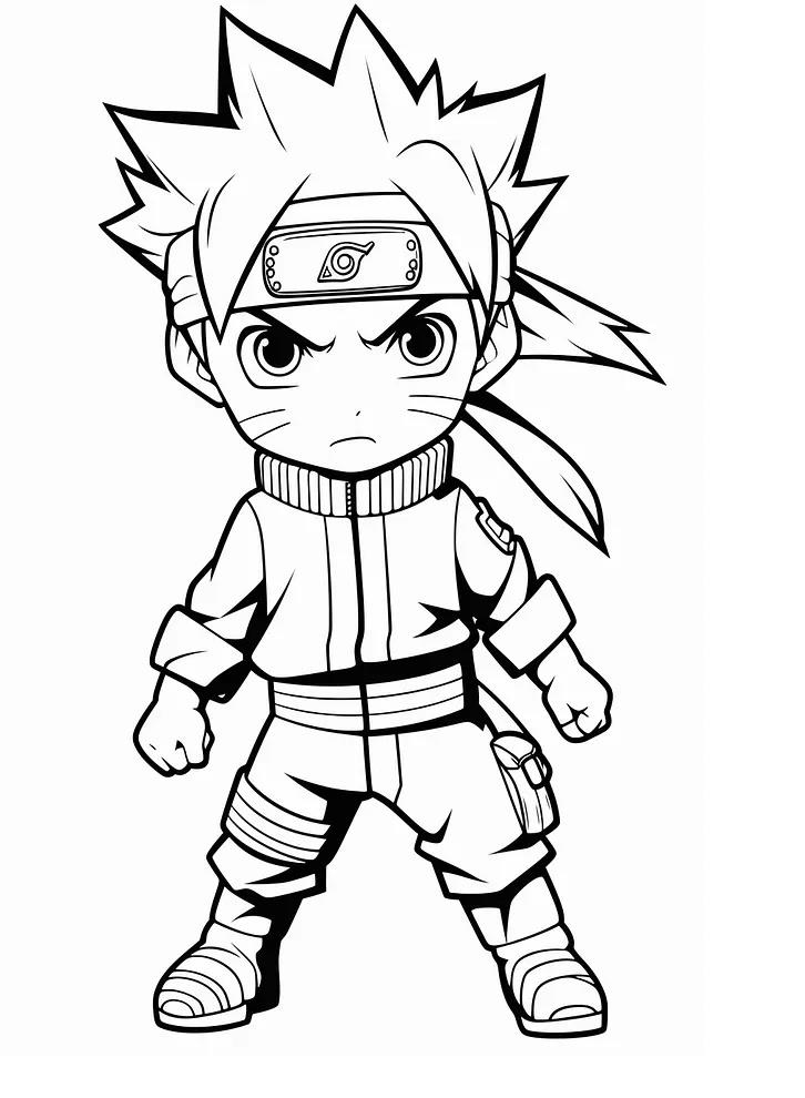 Naruto Sana Bakıyor Boyama Sayfası