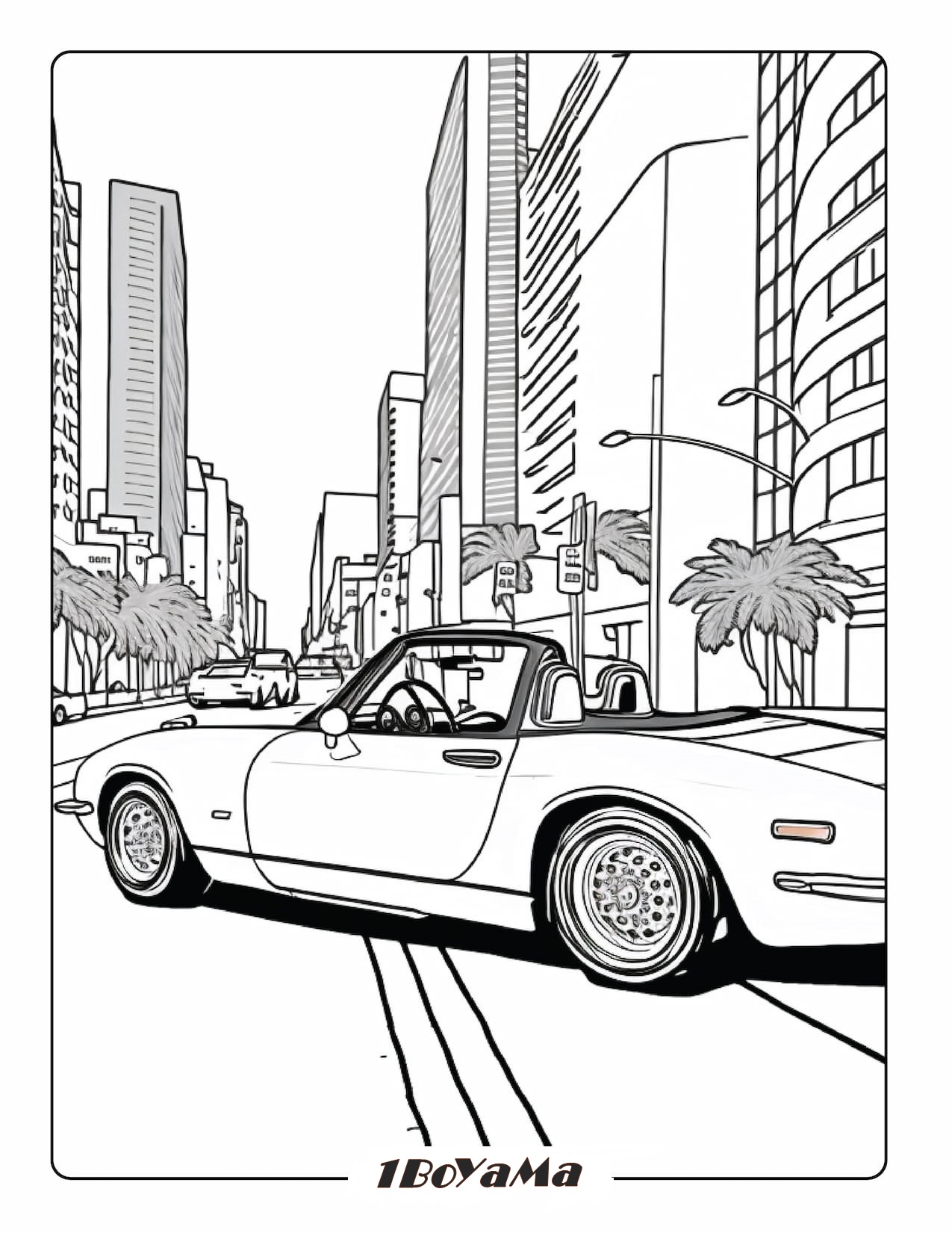 Şehirdeki Porsche Boyama Sayfası