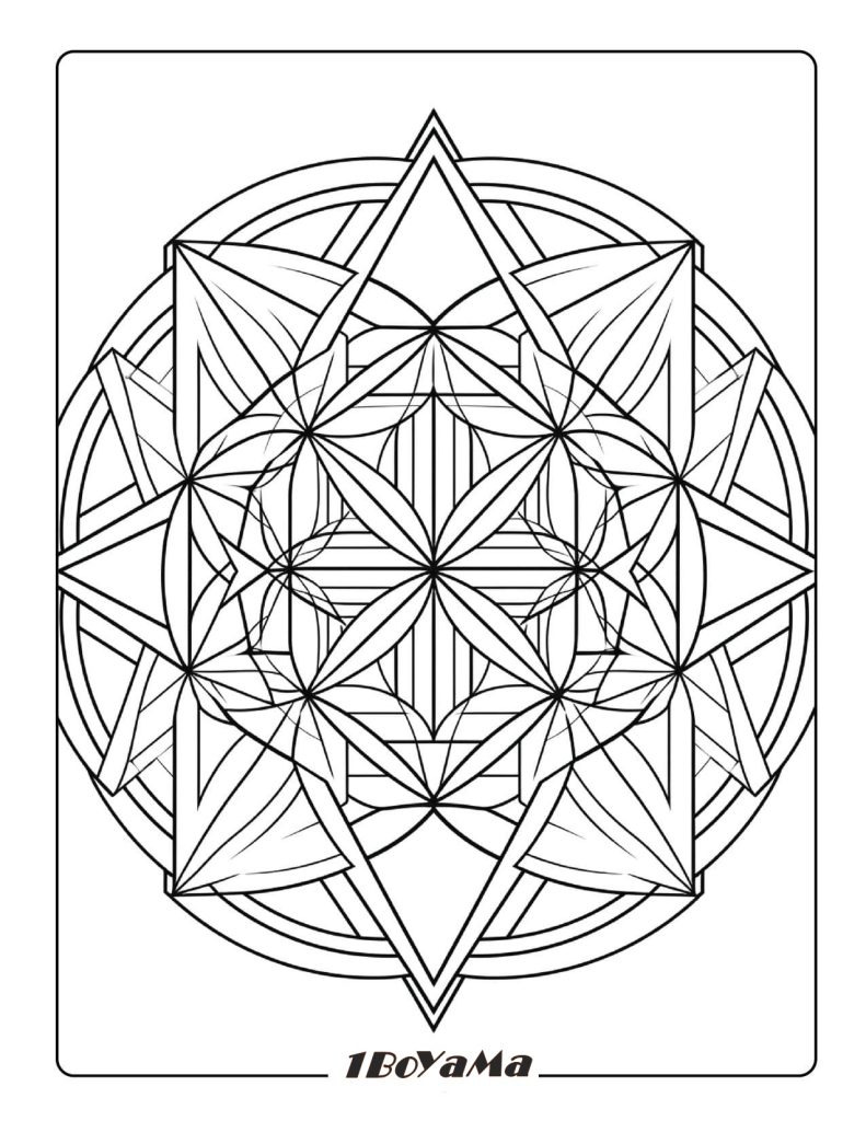Çocuk Mandala Deseni Boyama Sayfası
