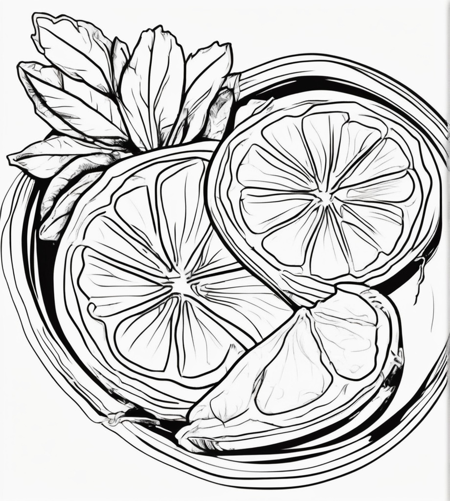 Yarım Limon Zor Boyama Deseni