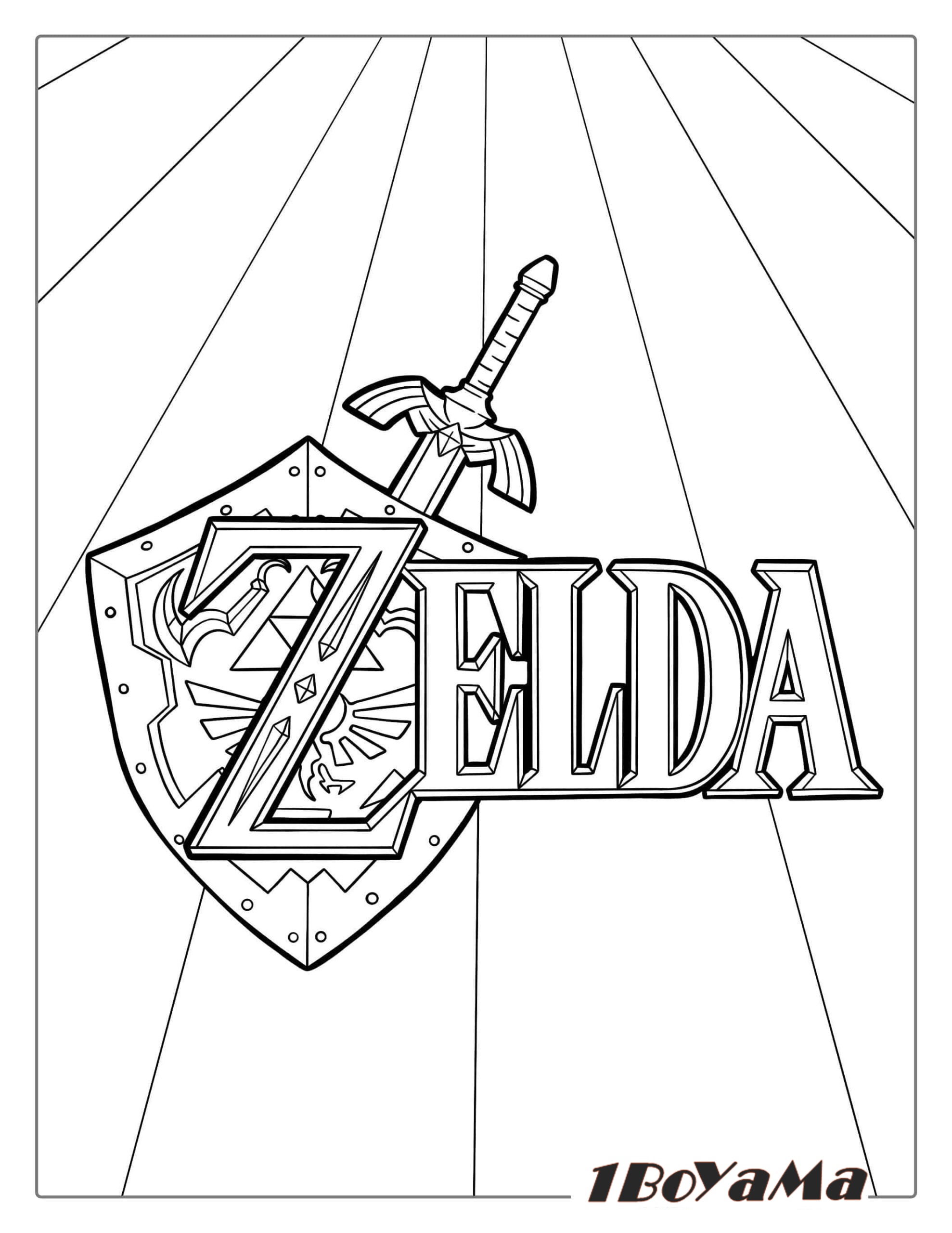 Zeldanın Logosu Boyama Sayfası